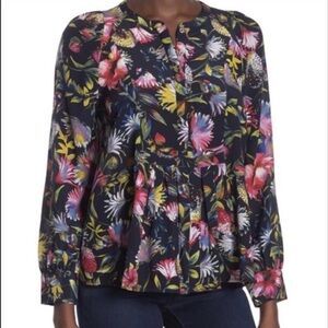 J.Crew Womens 100% Silk Small Tall ST Blouse Shirt Top Floral.   129
